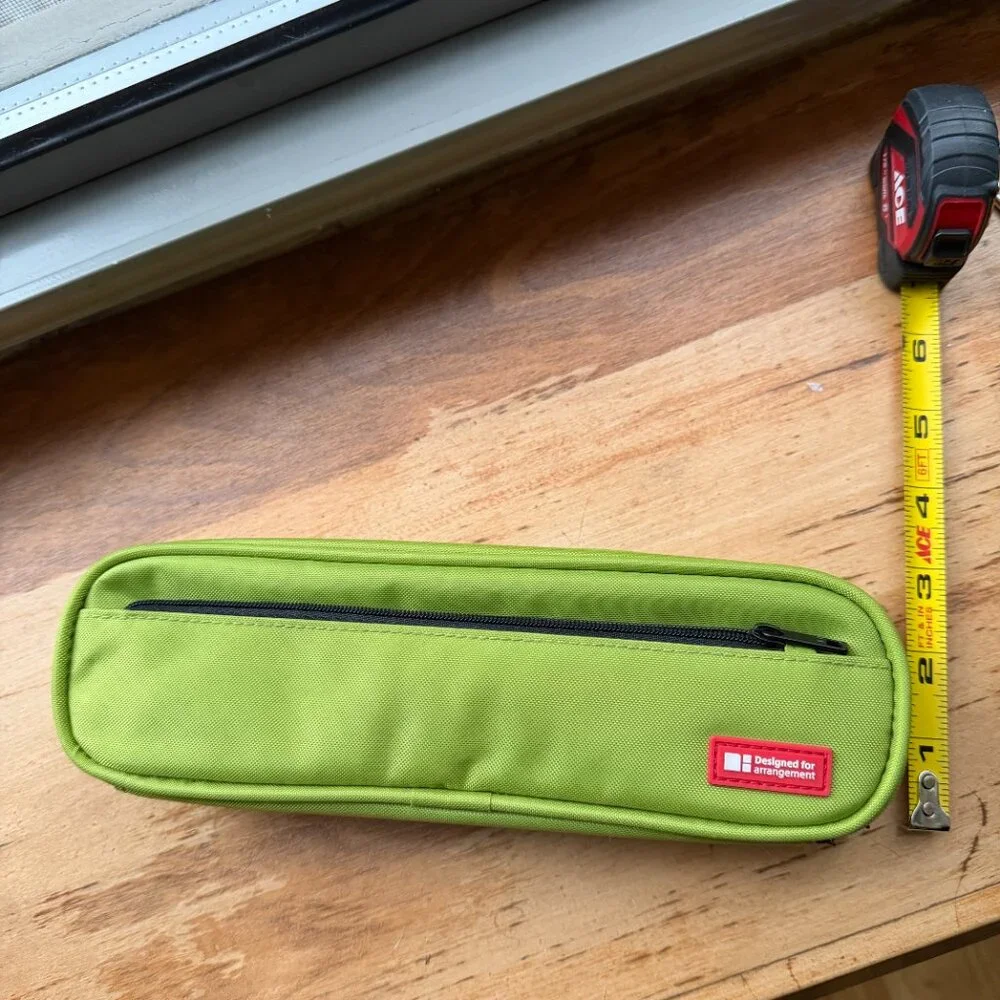Lihit Lab A-7552 Designed for Arrangement Zipper Pencil Case 2-Way Yellow Green